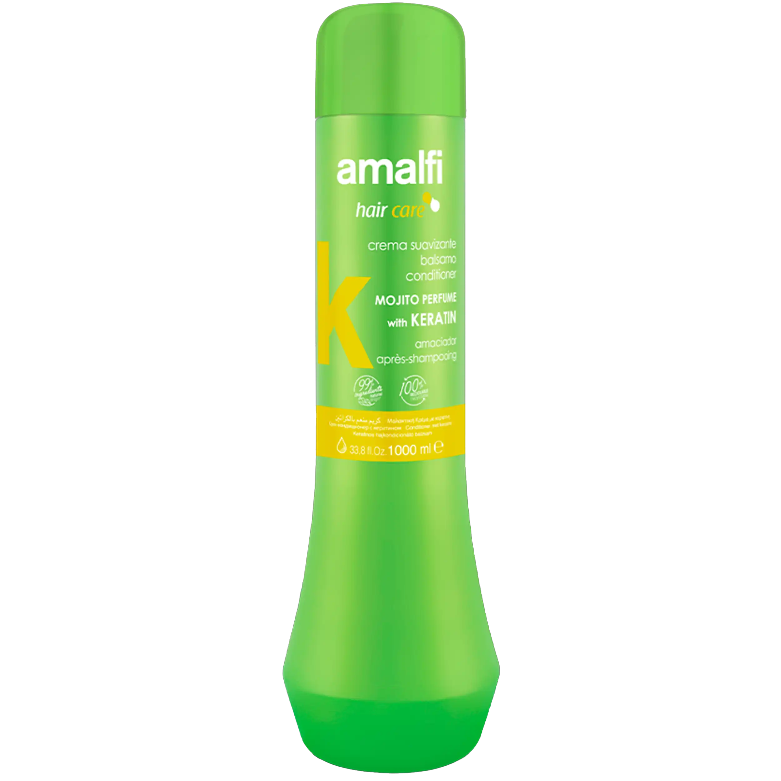 نرم‌کننده تخصصی مو آمالفی حاوی کراتین و رایحه موهیتو 1000 میلی‌لیتر